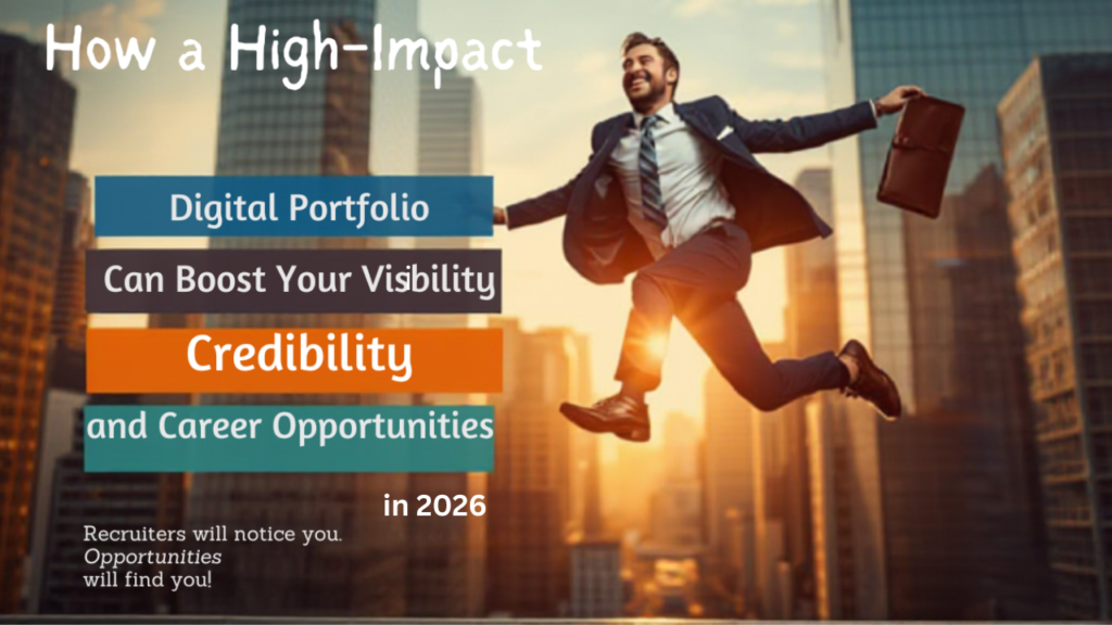 An excited tech professional who got the job with a strong digital portfolio